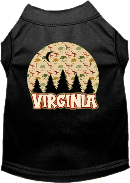 Pet Dog & Cat Screen Printed Shirt for Medium to Large Pets (Sizes 2XL-6XL), "Virginia Under The Stars"