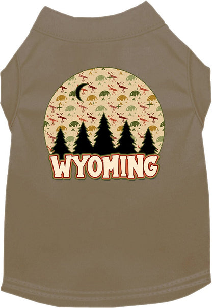 Pet Dog & Cat Screen Printed Shirt for Medium to Large Pets (Sizes 2XL-6XL), "Wyoming Under The Stars"