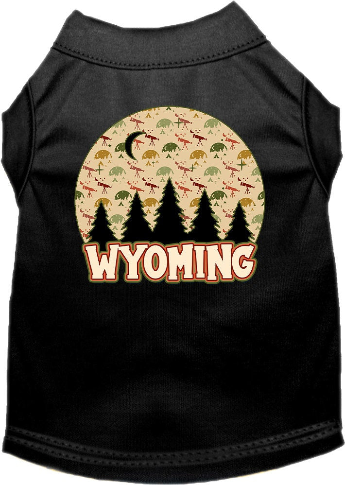 Pet Dog & Cat Screen Printed Shirt for Medium to Large Pets (Sizes 2XL-6XL), "Wyoming Under The Stars"