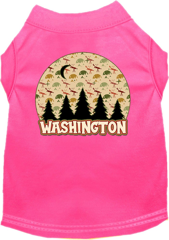 Camiseta serigrafiada para perros y gatos, para mascotas pequeñas y medianas (tallas XS a XL), "Washington Under The Stars"