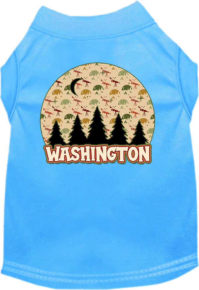 Camiseta serigrafiada para perros y gatos, para mascotas pequeñas y medianas (tallas XS a XL), "Washington Under The Stars"