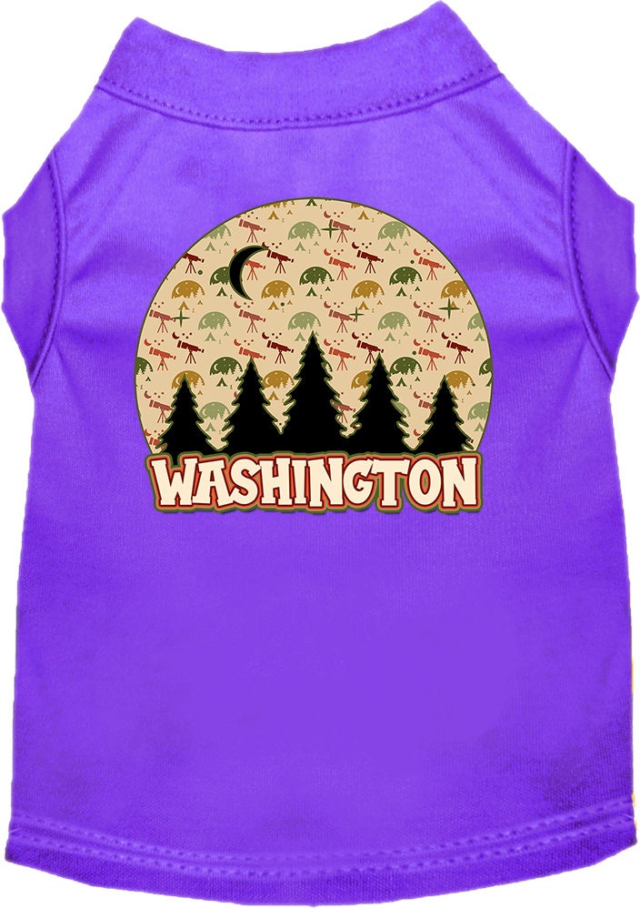 Camiseta serigrafiada para perros y gatos, para mascotas pequeñas y medianas (tallas XS a XL), "Washington Under The Stars"