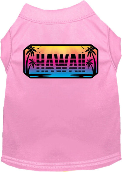 Pet Dog & Cat Screen Printed Shirt for Small to Medium Pets (Sizes XS-XL), "Hawaii Beach Shades"