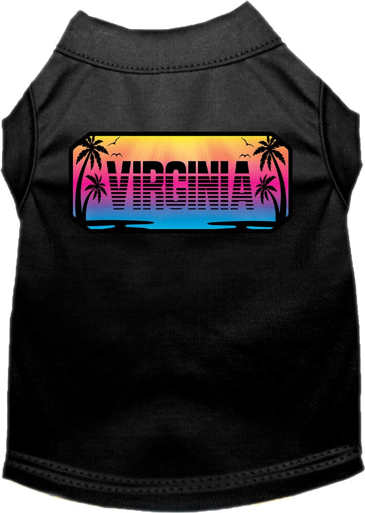 Pet Dog & Cat Screen Printed Shirt for Medium to Large Pets (Sizes 2XL-6XL), "Virginia Beach Shades"