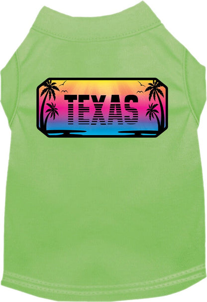 Camisa serigrafiada para perros y gatos, para mascotas medianas y grandes (tallas 2XL-6XL), "Texas Beach Shades"