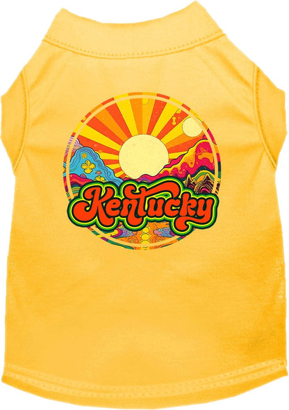 Camiseta serigrafiada para perros y gatos, para mascotas pequeñas y medianas (tallas XS a XL), "Kentucky Mellow Mountain"