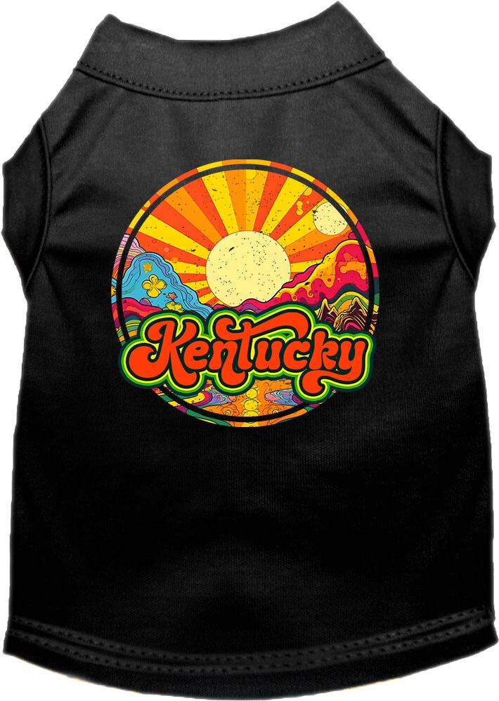 Camiseta serigrafiada para perros y gatos, para mascotas pequeñas y medianas (tallas XS a XL), "Kentucky Mellow Mountain"