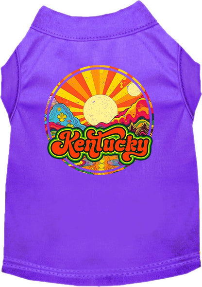 Camiseta serigrafiada para perros y gatos, para mascotas pequeñas y medianas (tallas XS a XL), "Kentucky Mellow Mountain"