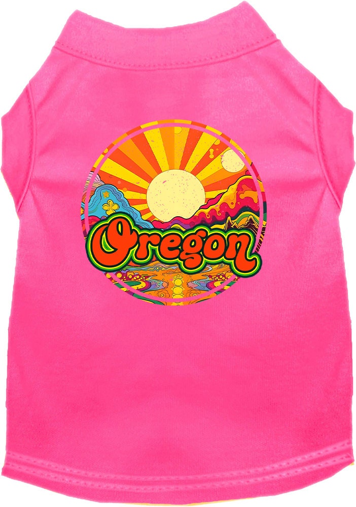 Pet Dog & Cat Screen Printed Shirt for Small to Medium Pets (Sizes XS-XL), "Oregon Mellow Mountain"