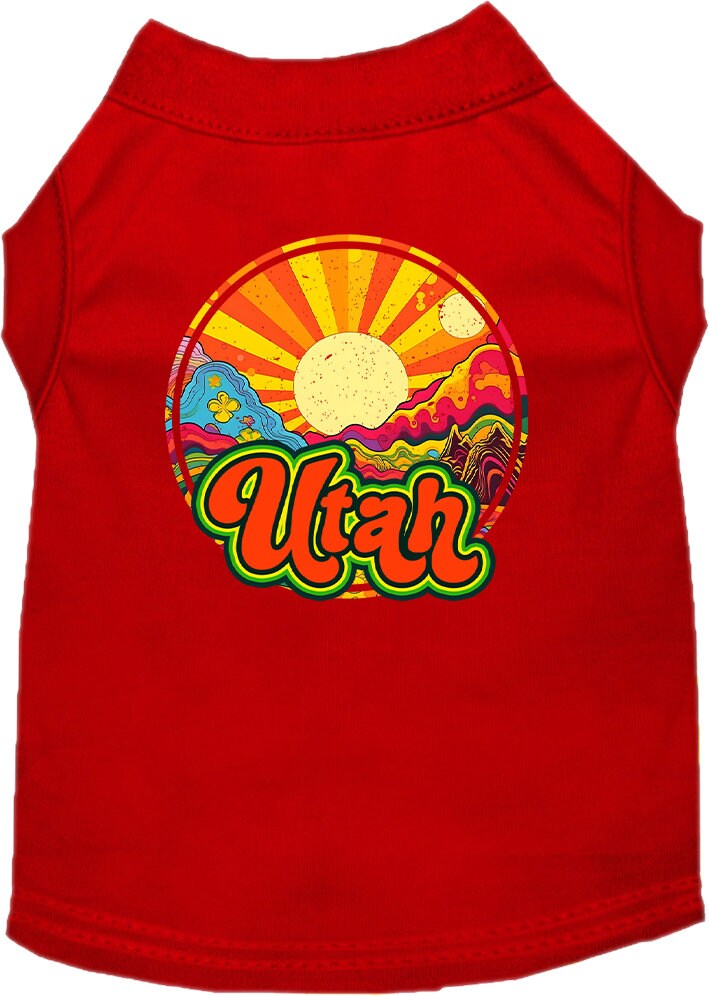 Pet Dog & Cat Screen Printed Shirt for Medium to Large Pets (Sizes 2XL-6XL), "Utah Mellow Mountain"