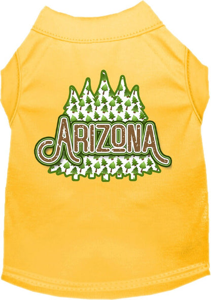 Pet Dog & Cat Screen Printed Shirt for Small to Medium Pets (Sizes XS-XL), "Arizona Woodland Trees"