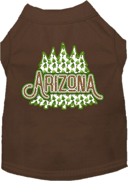 Pet Dog & Cat Screen Printed Shirt for Small to Medium Pets (Sizes XS-XL), "Arizona Woodland Trees"