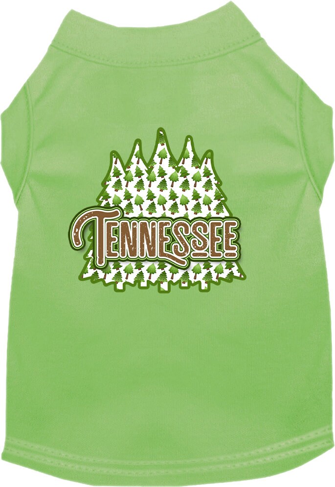 Camiseta serigrafiada para perros y gatos, para mascotas pequeñas y medianas (tallas XS a XL), "Tennessee Woodland Trees"