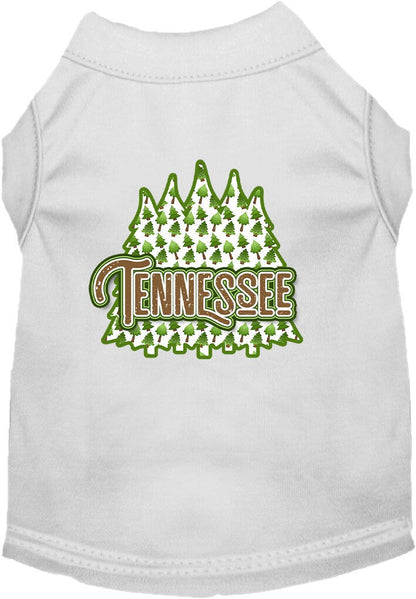 Camiseta serigrafiada para perros y gatos, para mascotas pequeñas y medianas (tallas XS a XL), "Tennessee Woodland Trees"