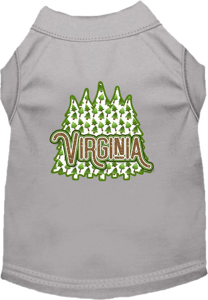 Camiseta serigrafiada para perros y gatos, para mascotas pequeñas y medianas (tallas XS a XL), "Virginia Woodland Trees"