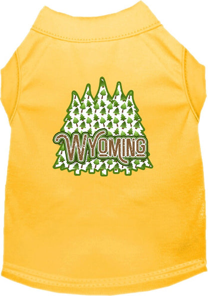 Pet Dog & Cat Screen Printed Shirt for Medium to Large Pets (Sizes 2XL-6XL), "Wyoming Woodland Trees"