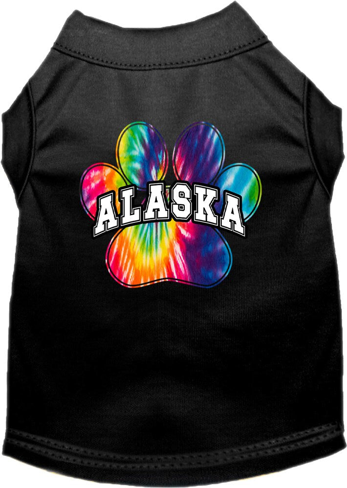 Pet Dog & Cat Screen Printed Shirt for Medium to Large Pets (Sizes 2XL-6XL), "Alaska Bright Tie Dye"