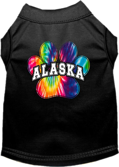 Pet Dog & Cat Screen Printed Shirt for Medium to Large Pets (Sizes 2XL-6XL), "Alaska Bright Tie Dye"