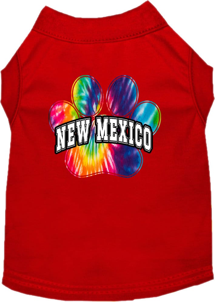 Pet Dog & Cat Screen Printed Shirt for Medium to Large Pets (Sizes 2XL-6XL), "New Mexico Bright Tie Dye"