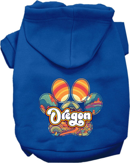 Pet Dog & Cat Screen Printed Hoodie for Small to Medium Pets (Sizes XS-XL), "Oregon Groovy Summit"