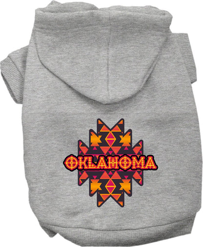 Pet Dog & Cat Screen Printed Hoodie for Small to Medium Pets (Sizes XS-XL), "Oklahoma Navajo Tribal"