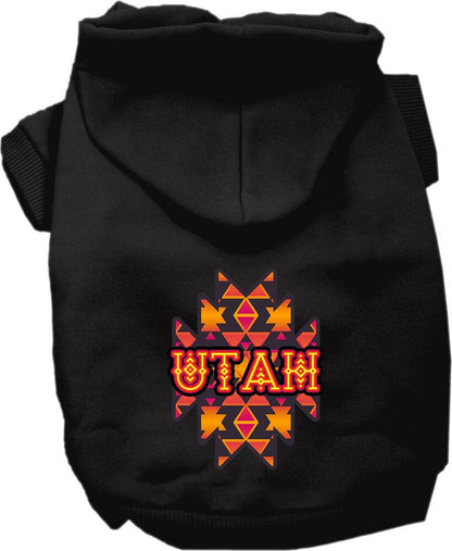 Sudadera con capucha serigrafiada para perros y gatos, para mascotas pequeñas y medianas (tallas XS a XL), "Utah Navajo Tribal"