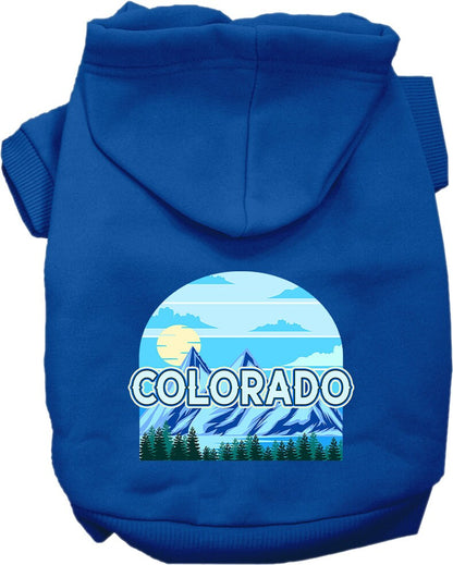 Pet Dog & Cat Screen Printed Hoodie for Medium to Large Pets (Sizes 2XL-6XL), "Colorado Trailblazer"