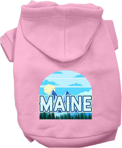 Sudadera con capucha serigrafiada para perros y gatos, para mascotas pequeñas y medianas (tallas XS a XL), "Maine Trailblazer"