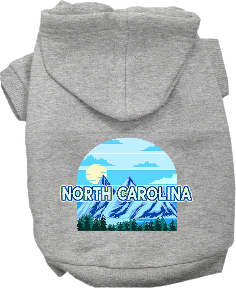 Pet Dog & Cat Screen Printed Hoodie for Small to Medium Pets (Sizes XS-XL), "North Carolina Trailblazer"