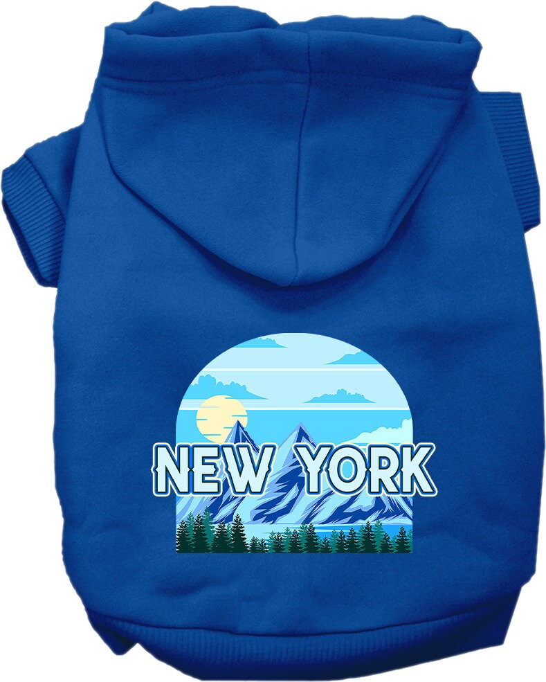 Pet Dog & Cat Screen Printed Hoodie for Small to Medium Pets (Sizes XS-XL), "New York Trailblazer"