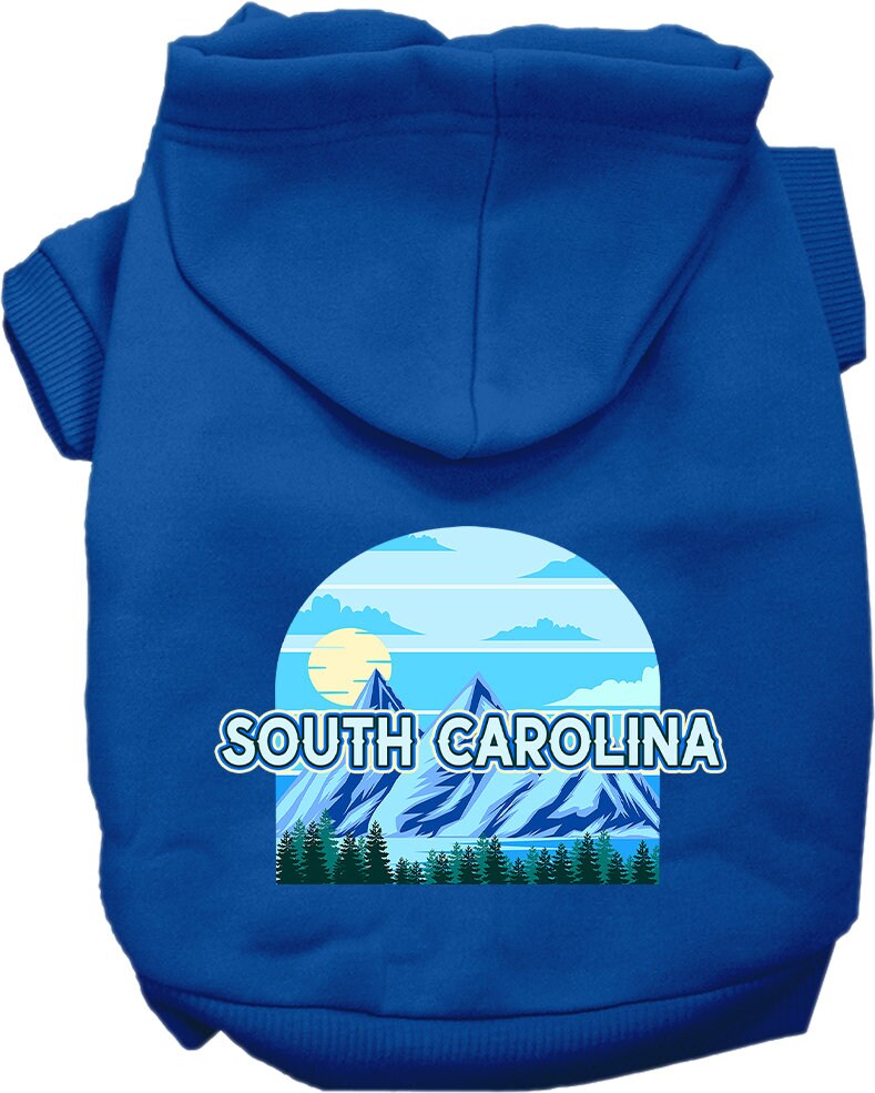 Pet Dog & Cat Screen Printed Hoodie for Small to Medium Pets (Sizes XS-XL), "South Carolina Trailblazer"