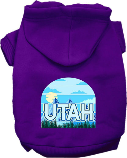 Sudadera con capucha serigrafiada para perros y gatos, para mascotas pequeñas y medianas (tallas XS a XL), "Utah Trailblazer"