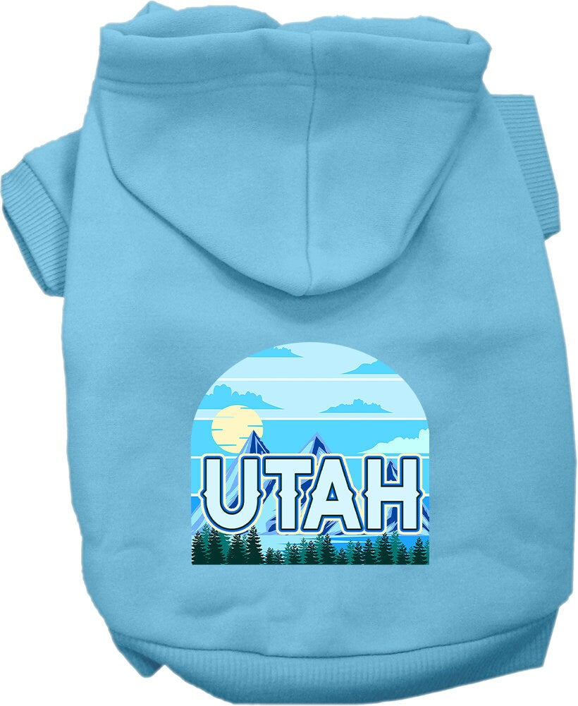 Sudadera con capucha serigrafiada para perros y gatos, para mascotas pequeñas y medianas (tallas XS a XL), "Utah Trailblazer"