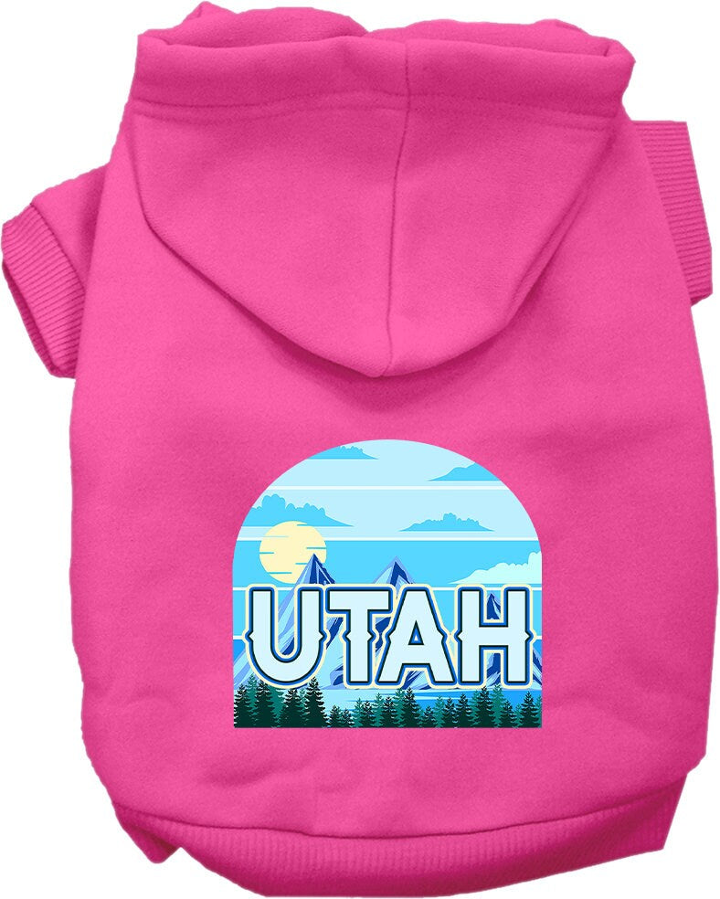 Sudadera con capucha serigrafiada para perros y gatos, para mascotas pequeñas y medianas (tallas XS a XL), "Utah Trailblazer"