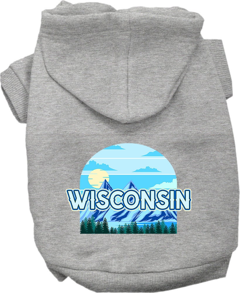 Sudadera con capucha serigrafiada para perros y gatos, para mascotas medianas y grandes (tallas 2XL-6XL), "Wisconsin Trailblazer"