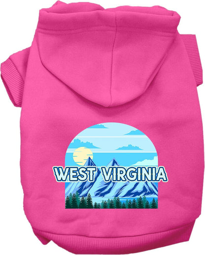 Pet Dog & Cat Screen Printed Hoodie for Small to Medium Pets (Sizes XS-XL), "West Virginia Trailblazer"