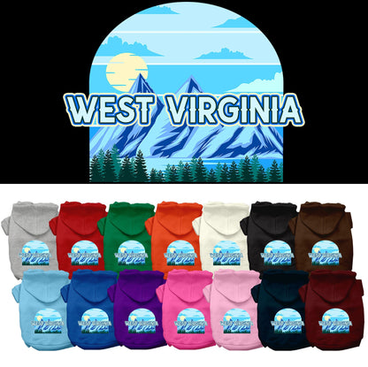 Pet Dog & Cat Screen Printed Hoodie for Small to Medium Pets (Sizes XS-XL), "West Virginia Trailblazer"