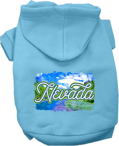 Pet Dog & Cat Screen Printed Hoodie for Medium to Large Pets (Sizes 2XL-6XL), "Nevada Summer"