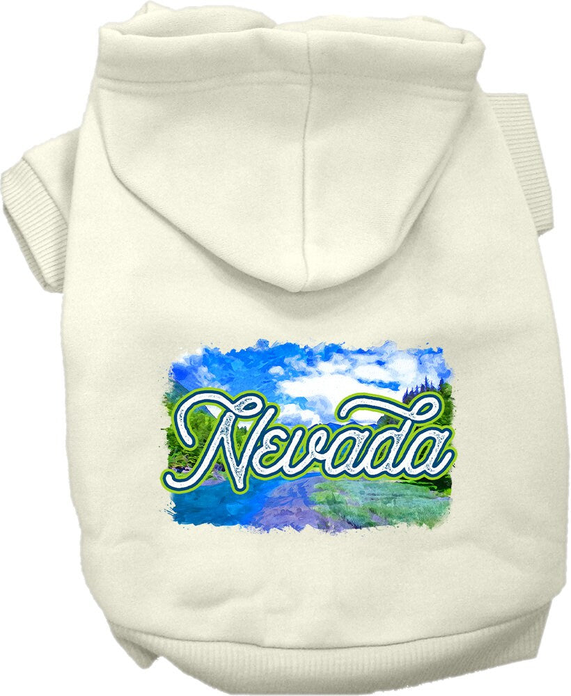 Pet Dog & Cat Screen Printed Hoodie for Medium to Large Pets (Sizes 2XL-6XL), "Nevada Summer"