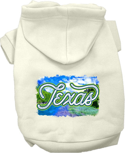 Sudadera con capucha serigrafiada para perros y gatos, para mascotas pequeñas y medianas (tallas XS a XL), "Texas Summer"