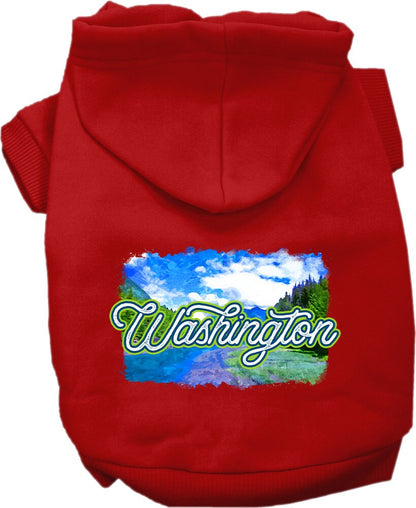 Sudadera con capucha serigrafiada para perros y gatos, para mascotas pequeñas y medianas (tallas XS a XL), "Washington Summer"