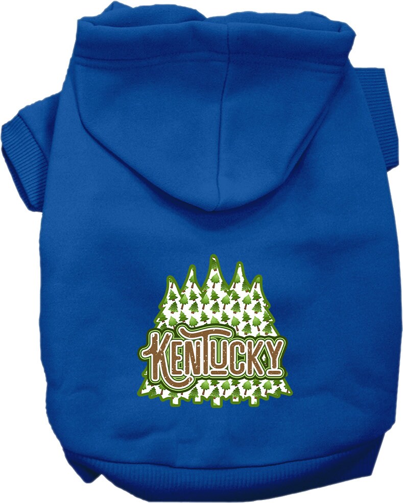 Pet Dog & Cat Screen Printed Hoodie for Small to Medium Pets (Sizes XS-XL), "Kentucky Woodland Trees"