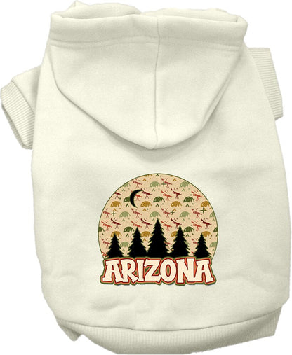 Sudadera con capucha serigrafiada para perros y gatos, para mascotas medianas y grandes (tallas 2XL-6XL), "Arizona Under The Stars"