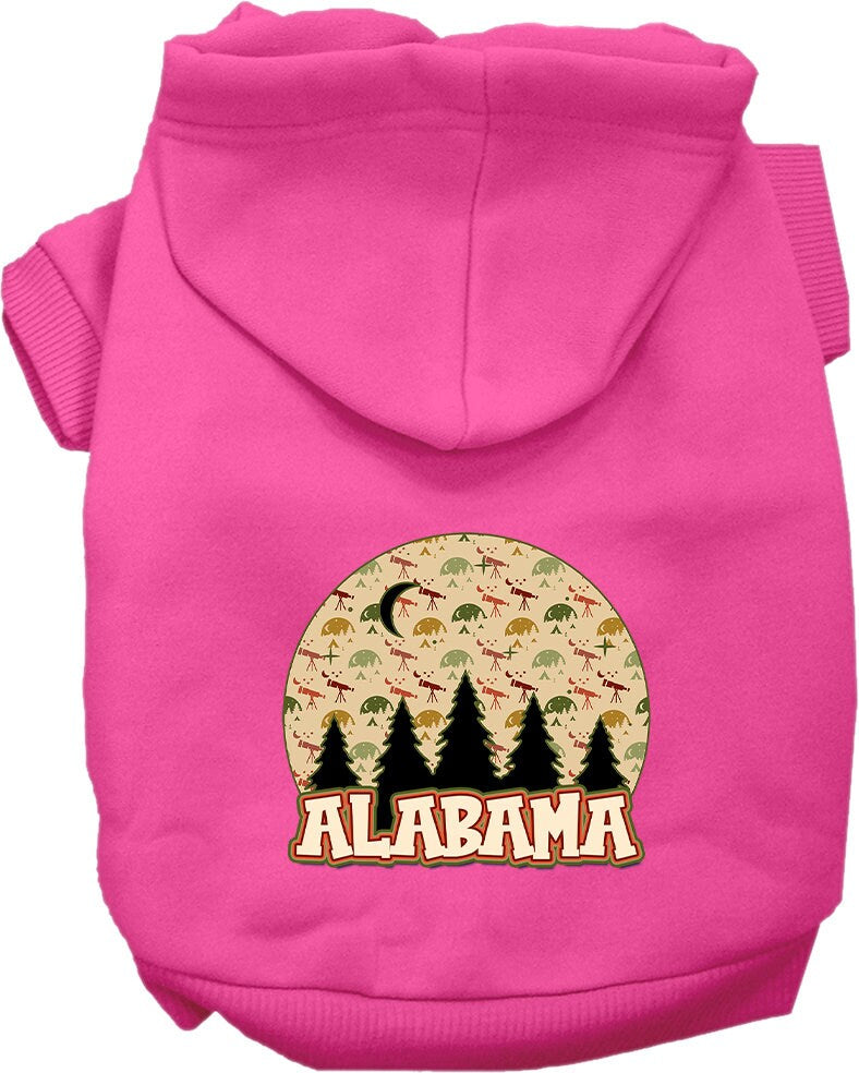 Pet Dog & Cat Screen Printed Hoodie for Medium to Large Pets (Sizes 2XL-6XL), "Alabama Under The Stars"