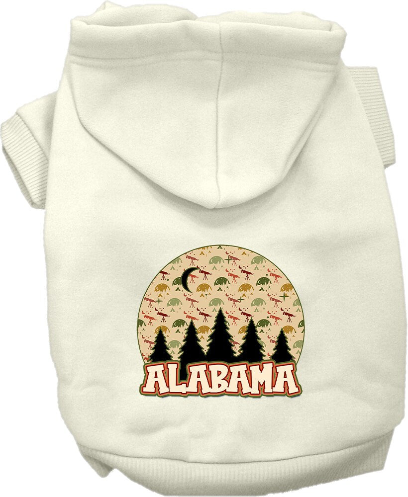 Sudadera con capucha serigrafiada para perros y gatos, para mascotas medianas y grandes (tallas 2XL-6XL), "Alabama Under The Stars"