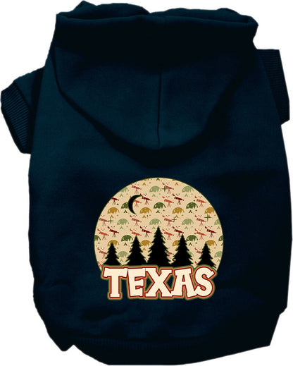 Sudadera con capucha serigrafiada para perros y gatos, para mascotas pequeñas y medianas (tallas XS a XL), "Texas Under The Stars"