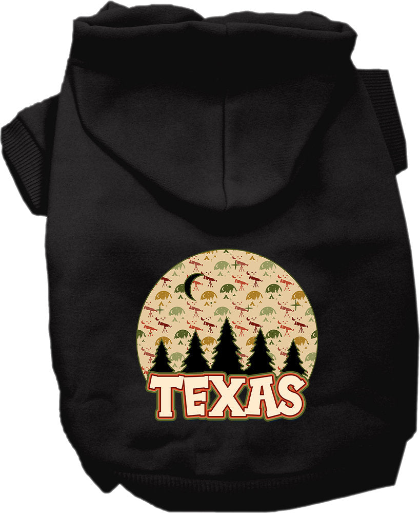 Sudadera con capucha serigrafiada para perros y gatos, para mascotas pequeñas y medianas (tallas XS a XL), "Texas Under The Stars"