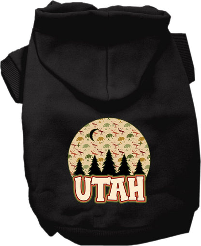 Sudadera con capucha serigrafiada para perros y gatos, para mascotas pequeñas y medianas (tallas XS a XL), "Utah Under The Stars"