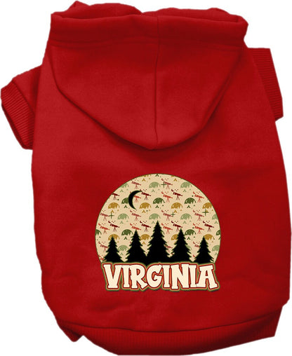 Pet Dog & Cat Screen Printed Hoodie for Medium to Large Pets (Sizes 2XL-6XL), "Virginia Under The Stars"