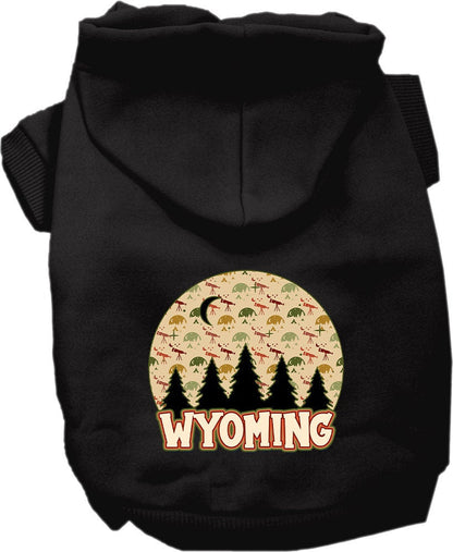 Pet Dog & Cat Screen Printed Hoodie for Small to Medium Pets (Sizes XS-XL), "Wyoming Under The Stars"